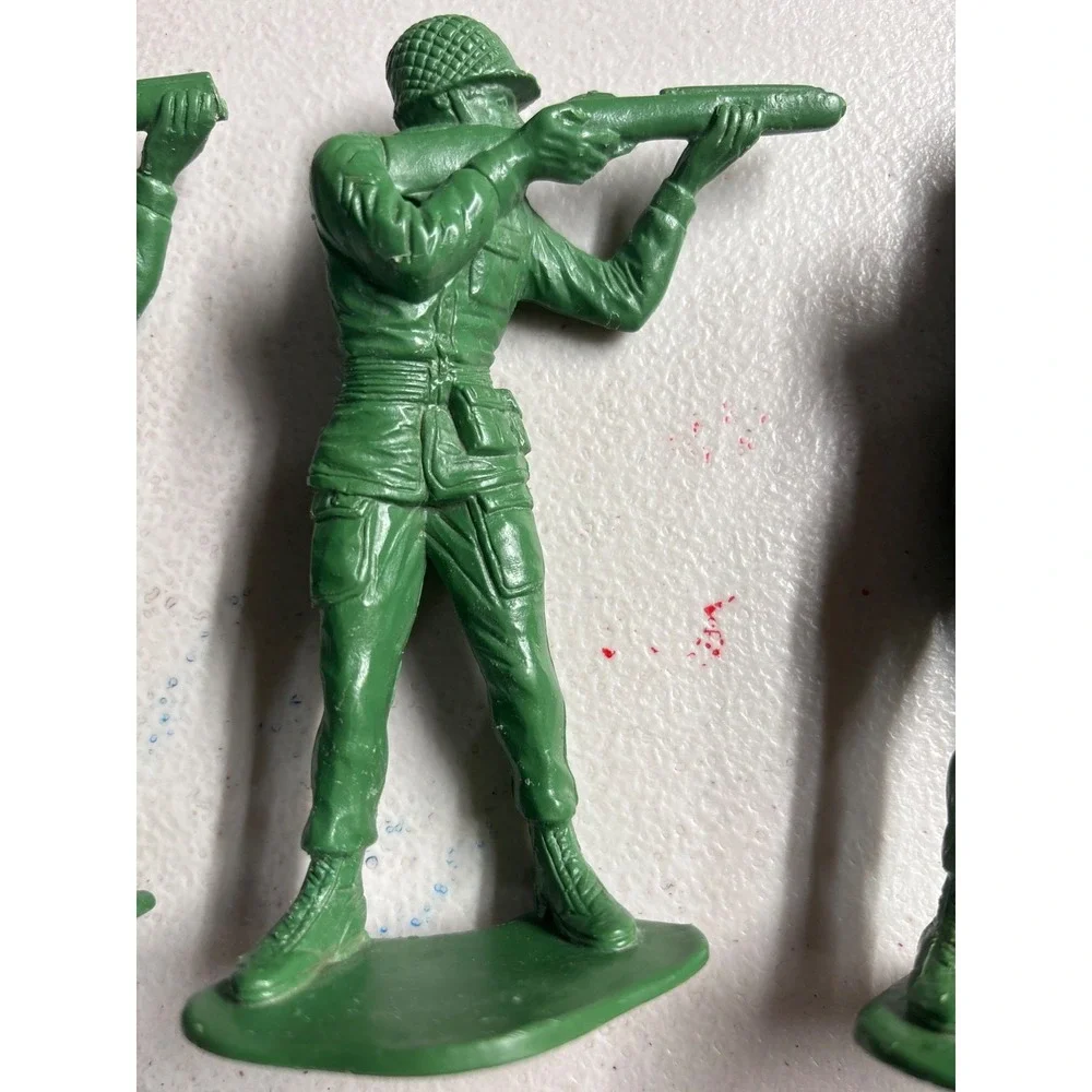 Vintage Green Plastic Toy Soldiers‎ Set Of 11 Army Figures 5